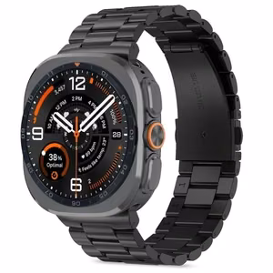Tech-Protect Stainless Steel -ranneke mallille Samsung Galaxy Watch Ultra 47 mm – musta