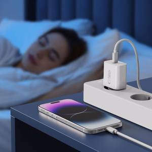 Tech-Protect NC20W Wall Charger with 100 cm USB-C / Lightning Cable - White