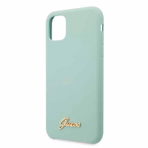 Guess GUHCN58LSLMGG iPhone 11 Pro vihreä/vihreä kova kotelo Silikoni Vintage Gold Logo