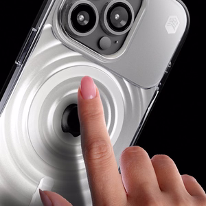 STM Reawaken Ripple MagSafe läpinäkyvä suojakuori iPhone 15 Pro Max -laitteelle