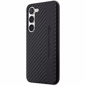 AMG AMHCS23MBLSCA S23+ S916 musta/musta kovakuori Carbon Stripe & Embossed
