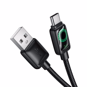 Hoco U146 Kaapeli LCD-näytöllä USB-A – USB-C 3A 1.2m musta