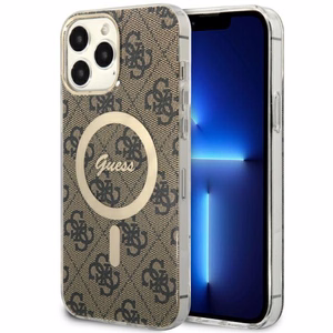 Guess GUHMP13XH4STW iPhone 13 Pro Max 6.7 ruskea/ruskea suojakuori 4G MagSafe