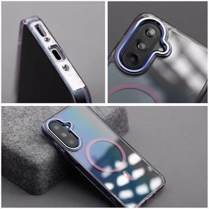 Case for Samsung S26 Frame Clear Hybrid Mag Cover compatible with MagSafe purple