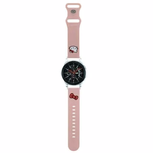 Hello Kitty Silicone Kitty Head universaali 22mm ranneke - vaaleanpunainen