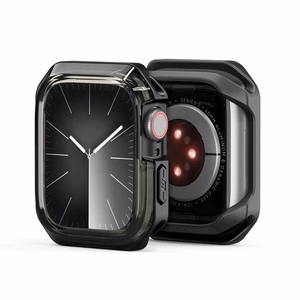 Dux Ducis TAMO Suojakuori Apple Watch series 10 46 mm:lle läpinäkyvä mustalla