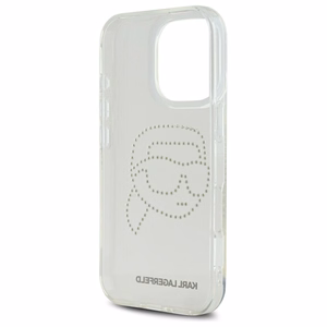 Karl Lagerfeld KLHCP16XHKHDCELT iPhone 16 Pro Max 6.9" Läpinäkyvä Kova Suojakuori IML Rhinestones Karl Head