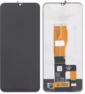 LCD-näyttö Realme C33/C30/Narzo 50i Prime 4G (2022) kosketusnäytöllä musta ORG