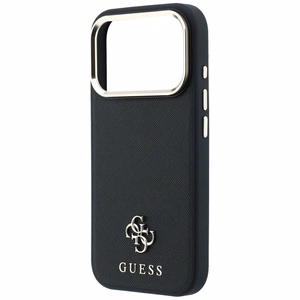 Kotelo mallille IPHONE 18 Pro Max/17 Pro Max MagSafe-yhteensopiva (Saffiano Small 4G & Classic Logo) (väri: musta)