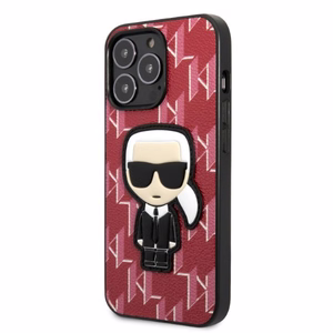 Karl Lagerfeld KLHCP13LPMNIKPI iPhone 13 Pro / 13 6.1" kovakuori punainen/punainen Monogram Ikonik Patch