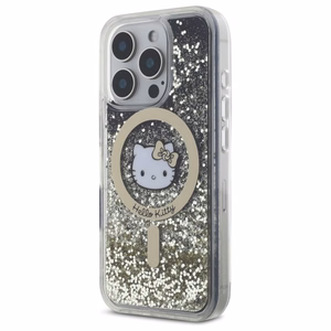 Hello Kitty Liquid Glitter Fever MagSafe Suojakuori iPhone 16 Pro Max:lle - kultainen
