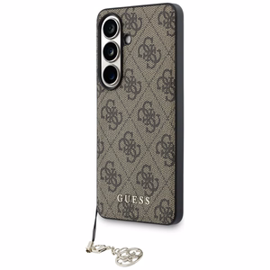 Guess Suojakuori 4G Classic Logo Charm MagSafe Samsung Galaxy S26 -puhelimelle ruskea