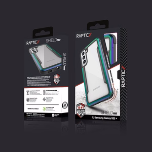 X-Doria Raptic Shield Pro suojakuori Samsung Galaxy S22+ 5G -laitteelle, antimikrobisella suojalla, helmiäishohtoinen
