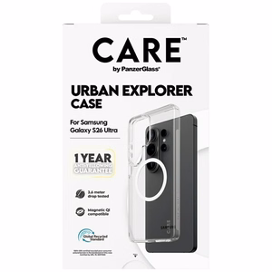 CARE by PanzerGlass Urban Explorer läpinäkyvä suojakuori valkoisella Qi:llä Samsung Galaxy S26 Ultra