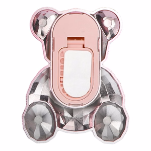 Phone stand BEAR - stick-on - pink