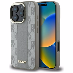 DKNY Checkered Pattern MagSafe Suojakuori iPhone 16 Pro Max:lle - beige