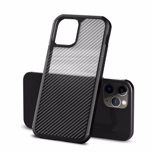 Crong Hybrid Carbon suojakuori laitteelle iPhone 12 Pro Max, musta