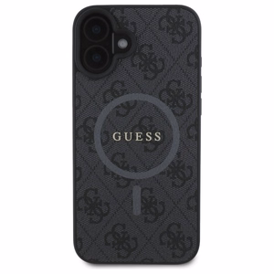 Guess 4G Ring Classic Logo MagSafe kotelo iPhone 16 - musta