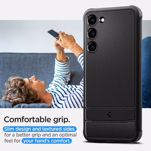 Spigen Rugged Armor Suojakuori Samsung Galaxy S23:lle matta musta