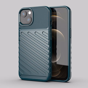 Thunder Case Joustava Kova Rugged Cover TPU Kotelo iPhone 13 mini vihreä