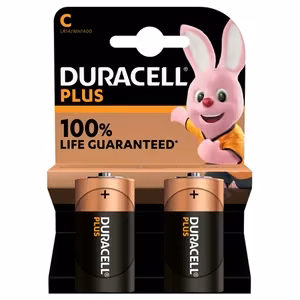 Duracell Plus MN1400 – alkali C-paristot, 2 kpl