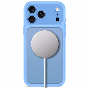 Tech-Protect MagPeak MagSafe CC suojakuori malleille iPhone 18 Pro / 17 Pro, matta vaaleansininen