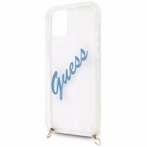 Guess GUHCP12LCRTVSBL iPhone 12 Pro Max 6.7" sininen/sininen kovakotelo Script Vintage