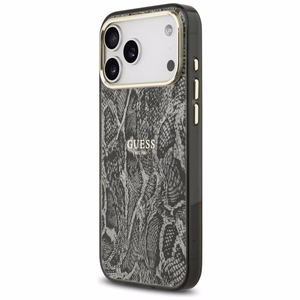 Guess Python Pattern MagSafe -suojakuori iPhone 17 Pro Max - musta