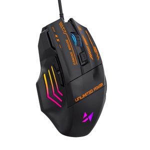 Wozinsky WMGK-1179W langallinen optinen pelihiiri, 7200 DPI, taustavalaistu, musta
