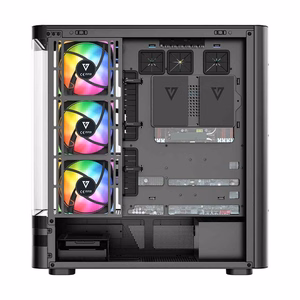 MODECOM Volcano AQ100 ARGB -miditornikotelo, musta