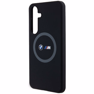 BMW M Silikoninen Printed Ring MagSafe Suojakuori Samsung Galaxy S24+:lle - musta
