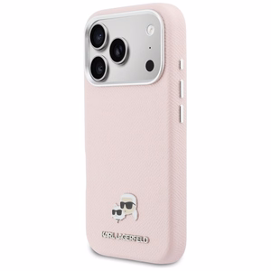Karl Lagerfeld MagSafe -suojakuori iPhone 17 Pro Max 6,9" PU K&C Head Pin vaaleanpunainen