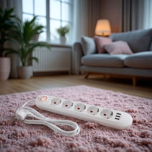 Maclean MCE395 W – power strip, 5 sockets + 3×USB, 110–240 V AC, 50/60 Hz, 2.1 A, up to 2500 W, 1.5 m, white
