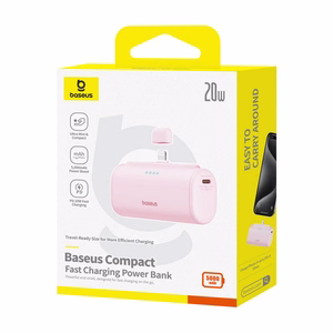 Powerbank OS-Baseus Compact IP 5000mAh 20W (vaaleanpunainen)