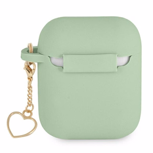 Guess GUA2LSCHSN AirPods suojakuori vihreä/vihreä Silikoni Charm Sydän Collection -mallisto