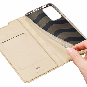 Dux Ducis Skin Pro Holster Case Cover Flip Poco M4 Pro 5G kultainen