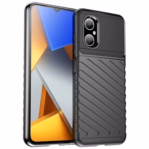 Thunder Case Xiaomi Poco M4 5G silikoni panssari tapauksessa musta
