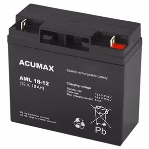 BATTERY 12V 18AH VRLA/AM18-12 ACUMAX EMU
