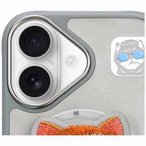 Nimmy Glasses Cool Cat MagSafe Suojakuori iPhone 16:lle - harmaa