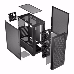 Logic Dart Pro MIDI – Midi Tower computer case with USB-C, black (AT-DART-PRO-0000-10)