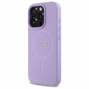 Guess Saffiano MagSafe Suojakuori iPhone 16 Pro:lle - violetti