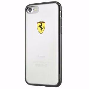 Ferrari Hardcase FEHCP7BK iPhone 7/8/SE 2020 / SE 2022 musta/läpinäkyvä kilpi Racing Shield