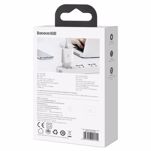 Baseus Speed Mini pikalaturi, USB-C, PD, 3A, 20W (valkoinen)
