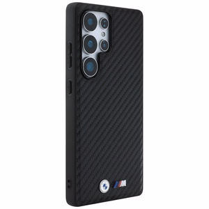 BMW Nahkainen Carbon MagSafe Suojakuori Samsung Galaxy S25 Ultralle - musta