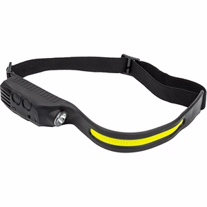 Taskulamppu COB+XPE-anturi ladattava otsalamppu, 350lm, IPX4, USB-C