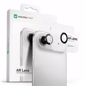 AmazingThing Lens Glass for iPhone 17 Air with Black Aluminum Frame