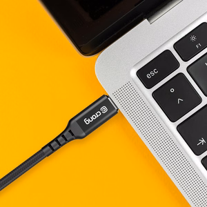 Crong Armor Link USB-A–USB-C-kaapeli, 25 cm, 60 W PD, 3 A, musta