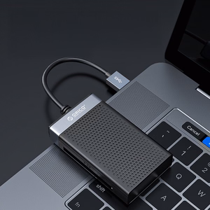 Orico CL4D-A3 muistikortinlukija USB-A 3.0, SD/microSD/CF/MS, 5 Gbps – musta ja hopeanvärinen