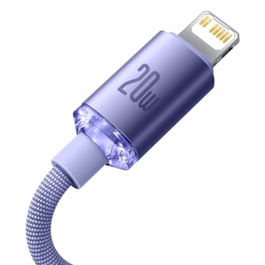 USB Cable Baseus "CAJY000205" Violet "Type-C / Lightning" 200cm (up to 20W)