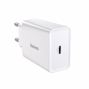 Baseus Speed Mini pikalaturi, USB-C, PD, 3A, 20W (valkoinen)